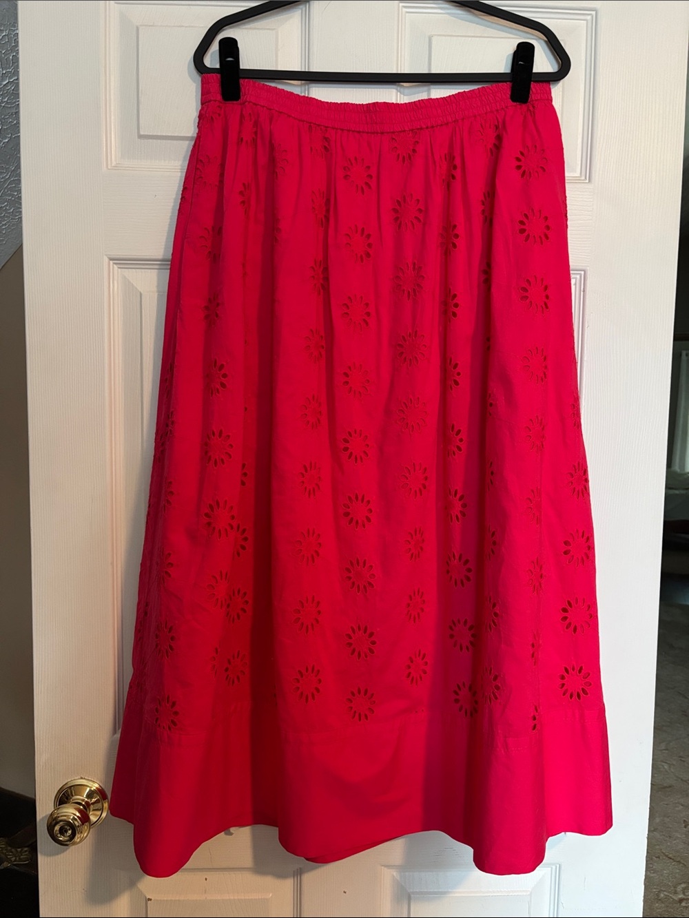J. Crew Factory Hot Pink Eyelet Skirt